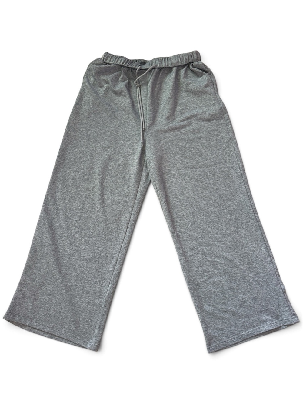 Cider Gray Wide-Leg Drawstring Jumpsuit Pants